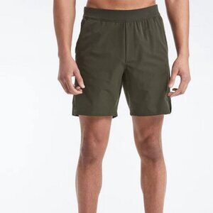 Public Rec Flex Shorts Men's Size 32 Dark Olive Zip Pocket Athleisure Workout